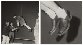 Moe Howard's Shoes, Circa 1960s, Possibly Worn in ''The Three Stooges Meet Hercules'' -- Slip-on Romeo Style Shoes Approx. Size 10 -- Faux-Leather Finish Has Some Chipping & Wear, in Good Condition